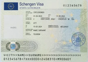Schengen visa sticker